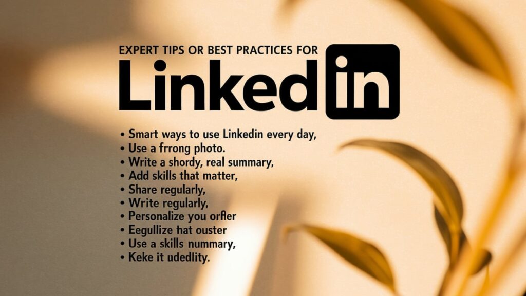 Expert Tips or Best Practices for LinkedIn